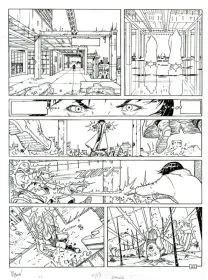 Black and white original page, La Malédiction de Zener, Le Clan des embaumeurs (T.2), Philippe Adamov