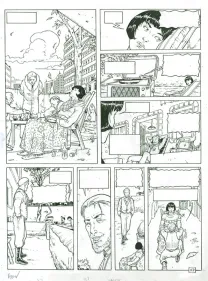 Black and white original page, La Malédiction de Zener, Le Clan des embaumeurs (T.2), Philippe Adamov