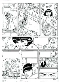 Black and white original page, La Malédiction de Zener, Le Clan des embaumeurs (T.2), Philippe Adamov