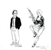 Illustration noir et blanc, Tatiana K., Félix Meynet