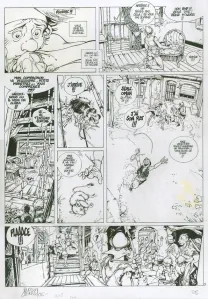 Black and white original page, Vauriens, Dame Brèche-Dent (T.2), Laurent Cagniat