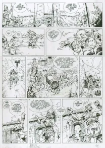 Planche noir et blanc, Vauriens, Dame Brèche-Dent (T.2), Laurent Cagniat