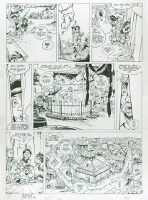 Planche noir et blanc, Vauriens, Dame Brèche-Dent (T.2), Laurent Cagniat