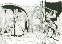 Illustration noir et blanc, Fanfoué des Pnottas, Félix Meynet