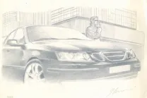 Illustration noir et blanc, Deux vies, Didier Eberoni