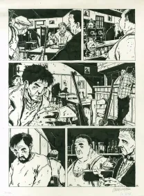 Planche noir et blanc, La Bête, Christophe Chabouté