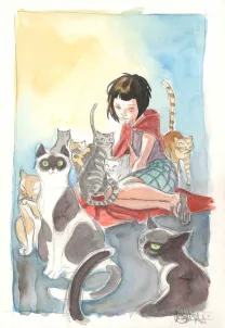 Illustration couleur, Talisman, Le Grimoire des Souhaits (T.1), Montse Martin