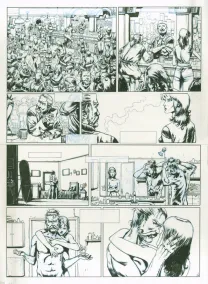 Planche noir et blanc, Une balle dans la tête, Angus (T.1),  Jef