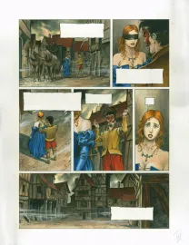Colored original page, Les Passants du clair de lune, Le chant du bouc (T.2), Laurent Paturaud