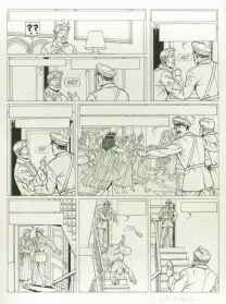 Planche noir et blanc, Blake et Mortimer, La Malédiction des trente deniers - Tome un (T.19), Chantal De Spiegeleer