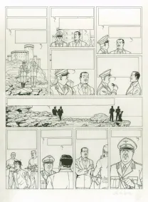 Planche noir et blanc, Blake et Mortimer, La Malédiction des trente deniers - Tome un (T.19), Chantal De Spiegeleer