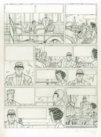 Planche noir et blanc, Blake et Mortimer, La Malédiction des trente deniers - Tome un (T.19), Chantal De Spiegeleer