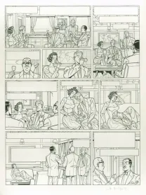 Planche noir et blanc, Blake et Mortimer, La Malédiction des trente deniers - Tome un (T.19), Chantal De Spiegeleer
