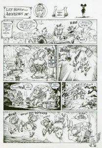 Planche noir et blanc, Kroc le bô, Thierry Ségur