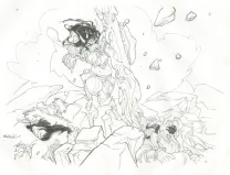 Black and white illustration, Daisies - Affogato All' Amarena, Claire Wendling