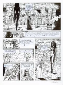 Black and white original page, Claymore,  Ersel