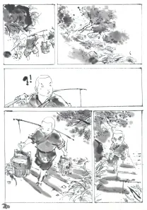 Planche noir et blanc, La Voie de la sagesse, Le printemps de poussière (T.1), An Ji