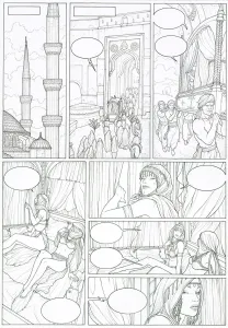 Planche noir et blanc, Succubes, Roxelane (T.2), Adriano De Vincentiis