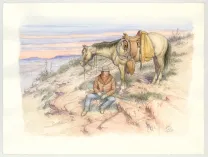 Colored illustration, Michel Blanc-Dumont