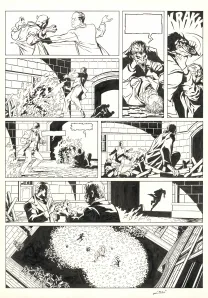 Planche noir et blanc, Sherlock Holmes & les vampires de Londres, L'appel du sang (T.1),  Laci