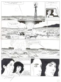 Black and white original page, Santiag,  Renaud