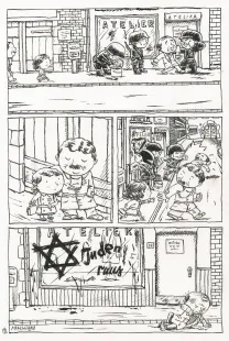 Planche noir et blanc, L'enfant caché, Marc Lizano
