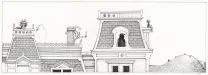 Black and white illustration, L'Étrange Réveillon, Lionel Richerand