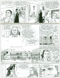 Planche noir et blanc, L'Épervier, Les Larmes de Tlaloc (T.6), Patrice Pellerin