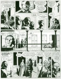 Black and white original page, L'Épervier, Les Larmes de Tlaloc (T.6), Patrice Pellerin