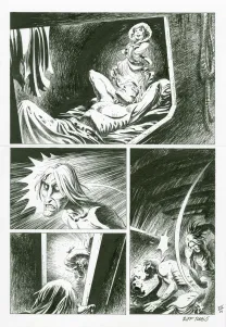 Black and white original page, Le Loup des mers,  Riff Reb's