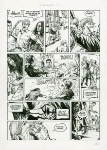 Planche noir et blanc, Sept, Sept Survivants (T.8),  Denys