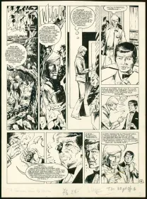 Planche noir et blanc, Bruno Brazil, Des Caïmans dans la rizière (T.7), William Vance