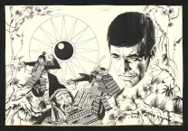 Black and white illustration, Bob Morane, William Vance