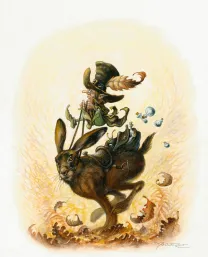 Colored illustration, L'heure des fées, Pascal Moguérou