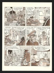 Black and white original page, Voyage au bout de la lune, Daniel Goossens