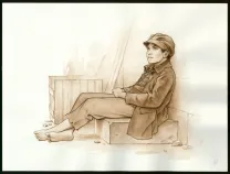 Illustration couleur, Victor Hugo, aux Frontières de l'Exil, Laurent Paturaud