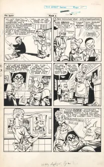 Planche noir et blanc, Le Spirit, Will Eisner