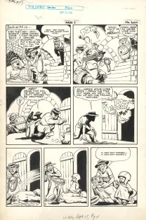 Black and white original page, Le Spirit, Will Eisner
