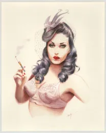 Illustration couleur, Pin-up Art, Maly Siri