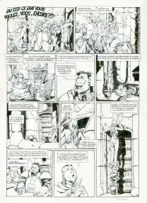Planche noir et blanc, Trolls de Troy, Trolls dans la Brume (T.6), Jean-Louis Mourier