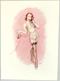 Colored illustration, Pin-up Art, Maly Siri