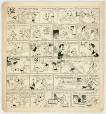 Planche noir et blanc, Pif le chien,  Rmas