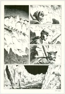Planche noir et blanc, Hommes à la mer,  Riff Reb's