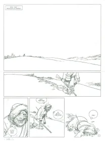 Black and white original page, L'Épervier, La Mission (T.7), Patrice Pellerin