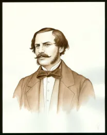 Colored illustration, Victor Hugo, aux Frontières de l'Exil, Laurent Paturaud