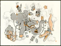 Colored illustration,  Julie M