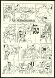 Black and white original page, Kaplan & Masson, Il faut sauver Hitler (T.2), Jean-Christophe Thibert