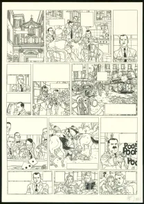 Black and white original page, Kaplan & Masson, Il faut sauver Hitler (T.2), Jean-Christophe Thibert