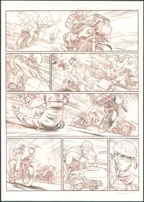 Black and white original page, Tebori, Marcial Toledano