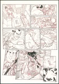 Black and white original page, Tebori, Marcial Toledano